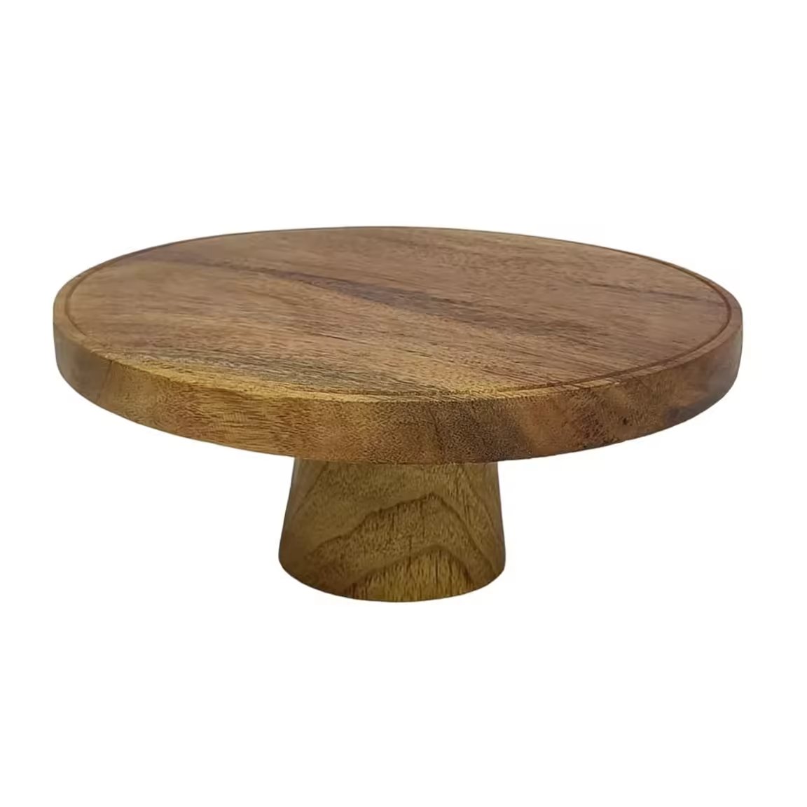 Amazing Design Vintage Cupcake Serving Stand Brown Color Export Quality Clear Glass Lid Tableware Wooden Cake Stand For Event
