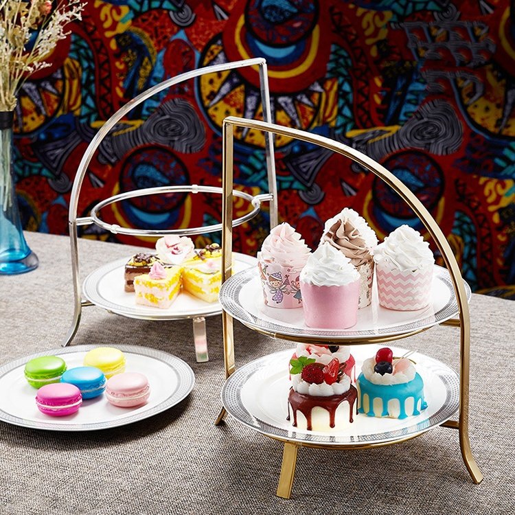 Tianxing Wedding Decoration Supplies Cake Stand Set Dessert Table Stainless Steel Dessert Display Stand 3 Tier Dessert Rack