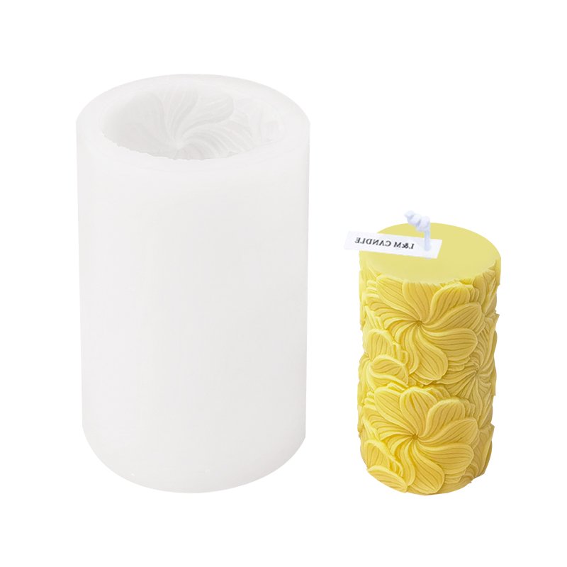 DUMO Cylindrical Candle Silicone Mold Butterfly Roses Flower Waves Ripple DIY Handmade Sculpture Aromatherapy Candle Mold