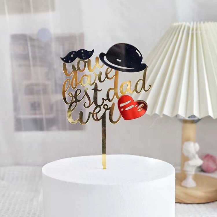Hot Selling Father's Day Acrylic Cake Topper Cake Decorating Supplies