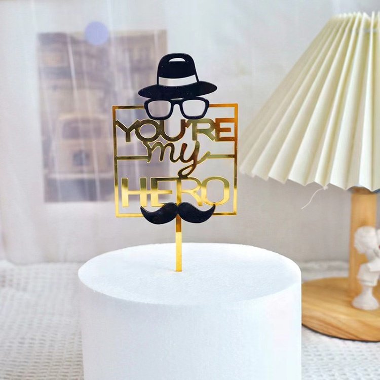 Hot Selling Father's Day Acrylic Cake Topper Cake Decorating Supplies