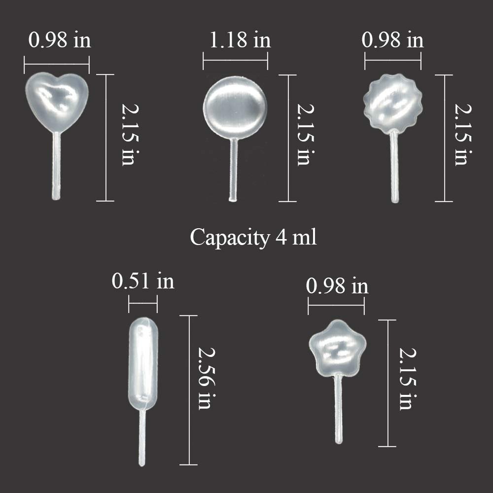 50pcs 4ml Plastic Disposable dessert Pipettes Squeeze Dropper Liquid Injector Transfer Pipettes for Cupcakes Strawberries