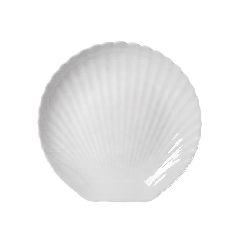 Opal Dinnerware shell,Dishes beach Charger Plate Bowl Dinner Set Tableware Vajillas Dessert Gold Rim Crockery Porcelain Ceramic