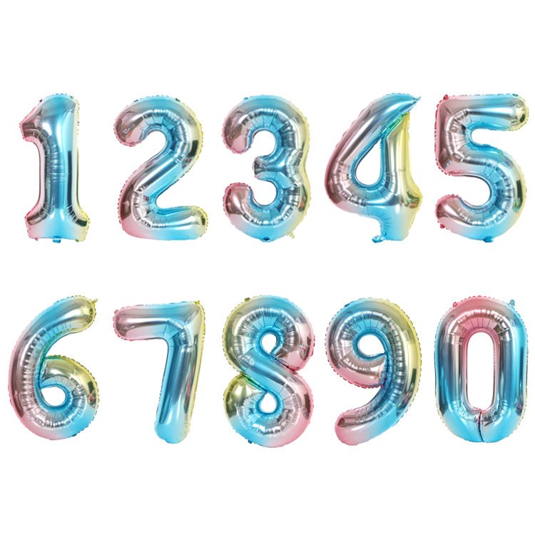 Hot Selling 32 inch Digital Aluminum Foil Balloon for Birthday Party Balloon Party Decorating Supplier