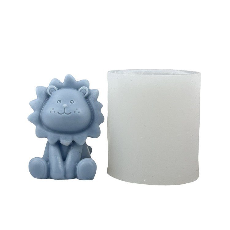 YS Three-Dimensional Cartoon Lion Silicone Handmade DIY Cake Mold Scented Candle Homemade Plaster Doll Diffuser Stone Home Decor
