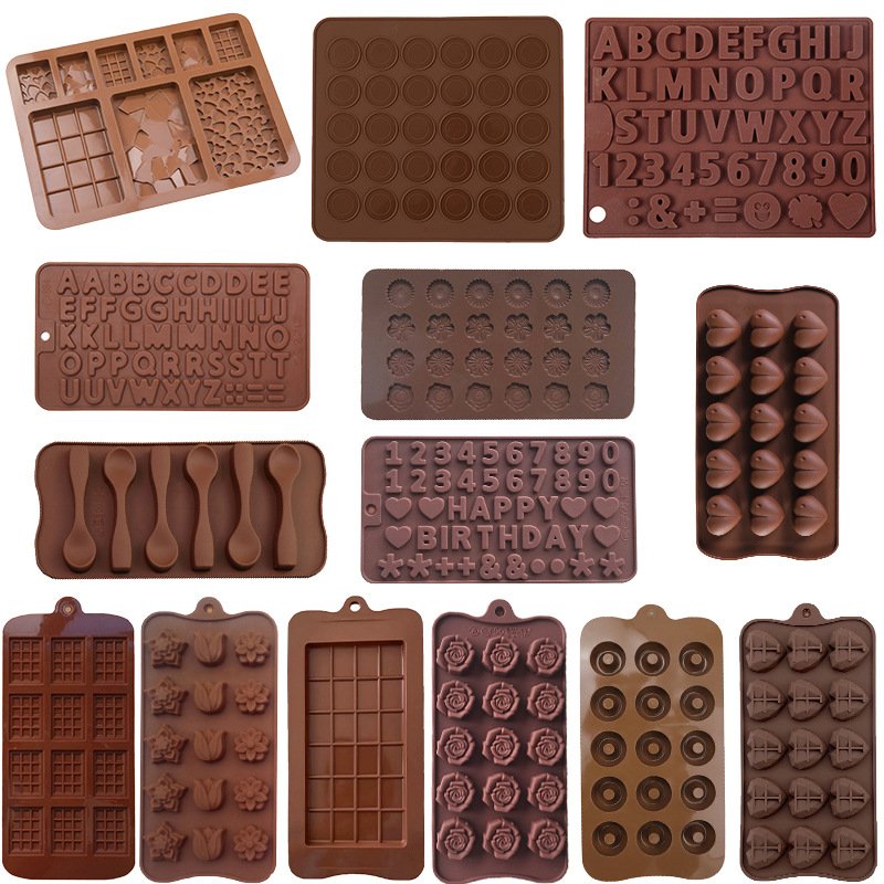 Wholesale Flower Cake Chocolate Silicone Mold Ice Tray Fire Paint Wax Stand Mold Baking Homemade Baby Silicone Molds