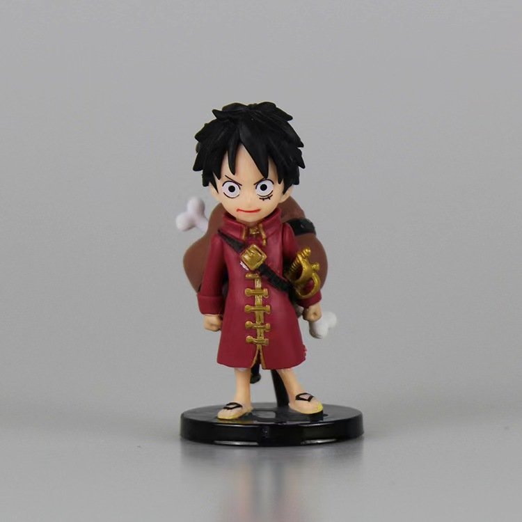 9Pcs Birthday Cake Toppers figures For One Piece,Cartoon and Animation Theme Party Cake Decorating Supplies