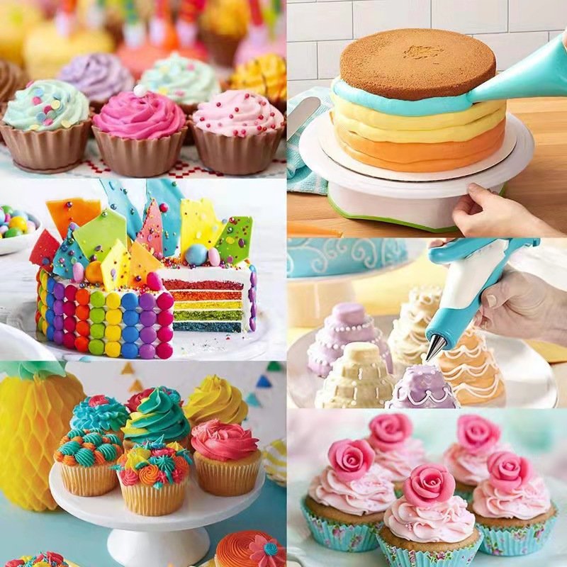 500 Pcs Cake Turntables Decoration Accessories Wholesale Stainless Steel Kit Baking Pastry Cake Decorating Tools Set