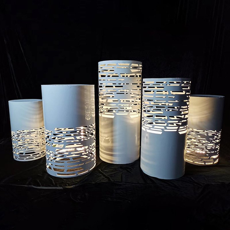 New wedding stage backdrop decor Cake stand Pillar Stand with Led light party Supplies for birthday baby shower party wedding