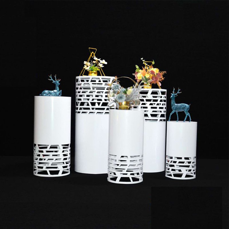 New wedding stage backdrop decor Cake stand Pillar Stand with Led light party Supplies for birthday baby shower party wedding