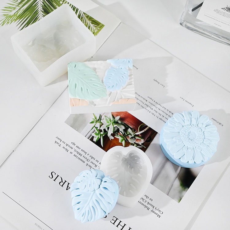 YS Making Soap Candle Cake Garden Jewelry Home Decor Car Wardrobe Ornament Resin Flower Polymer Clay Gypsum Silicone Molds
