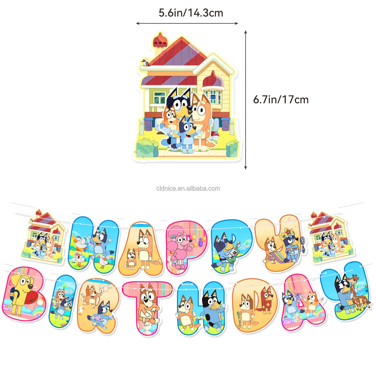 Nice New Blue Cartoon Pet Dog Theme Birthday Party Decorations Animal Banner Cute Pet Cake Topper Children'S Birthday Supplies