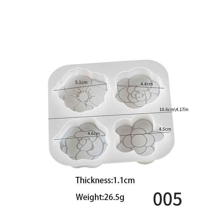 YS Camellia Flower Silicone Mold Aromatherapy Gypsum Resin Mould DIY Crafts Candle Car Pendant keychain Decoration Rose Mold