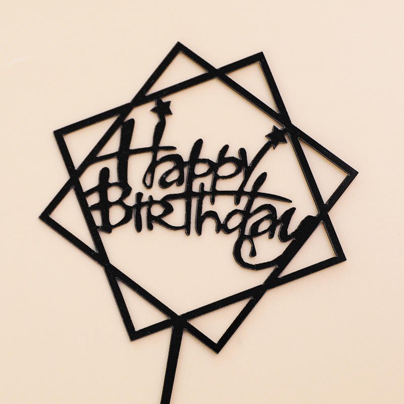 Supplies Multi Styles Birthday Cake Topper Set Acrylic Cake Insert Toppers Card Picks Happy Birthday Cake Topper