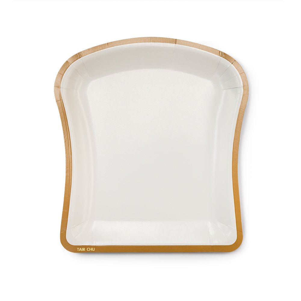 Toast Shaped Paper Plate Disposable Biodegradable paper plate set