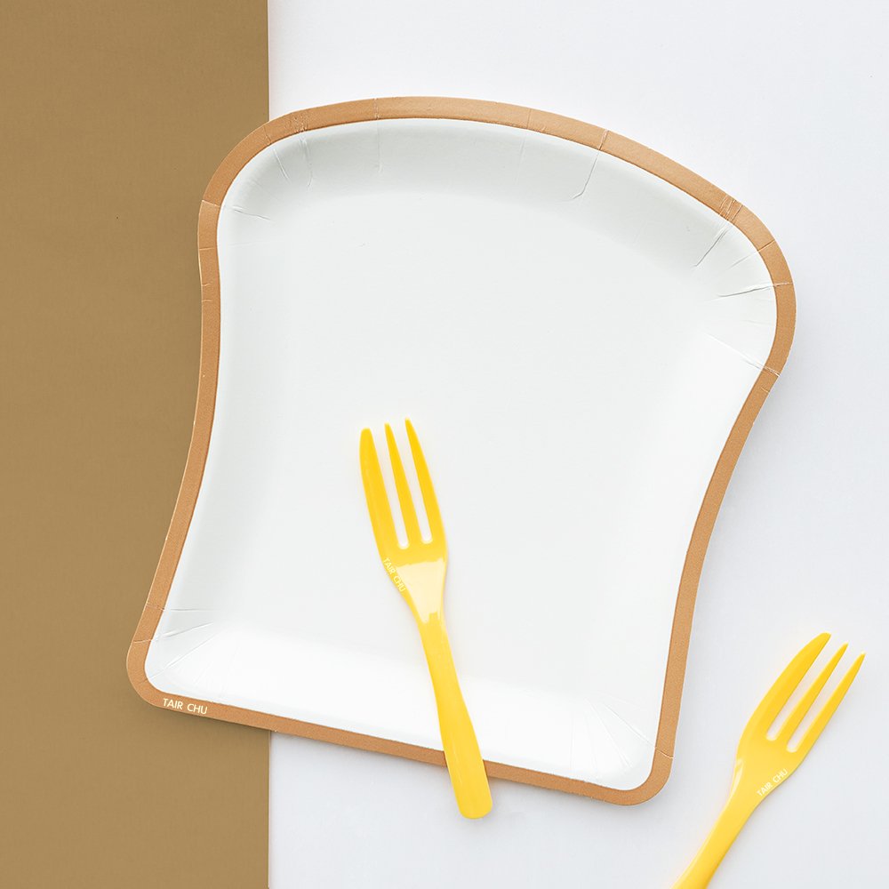 Toast Shaped Paper Plate Disposable Biodegradable paper plate set