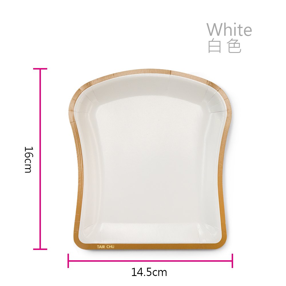 Toast Shaped Paper Plate Disposable Biodegradable paper plate set