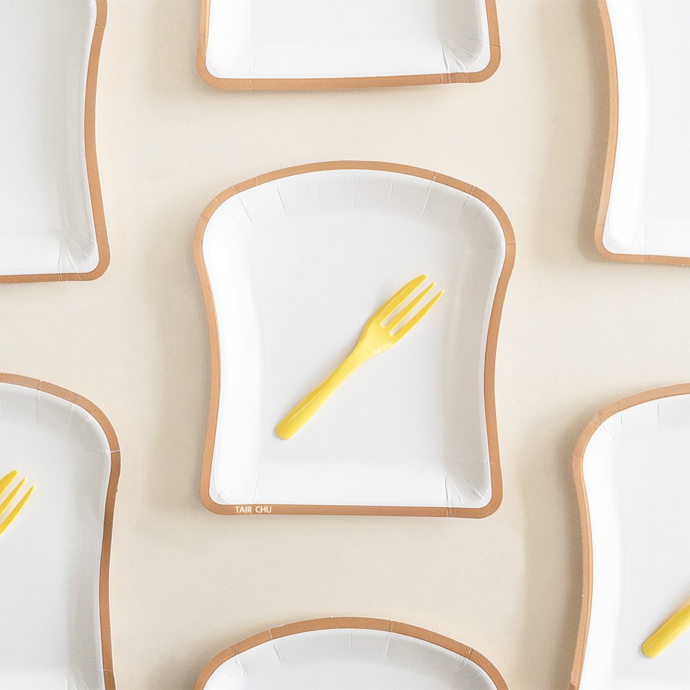Toast Shaped Paper Plate Disposable Biodegradable paper plate set
