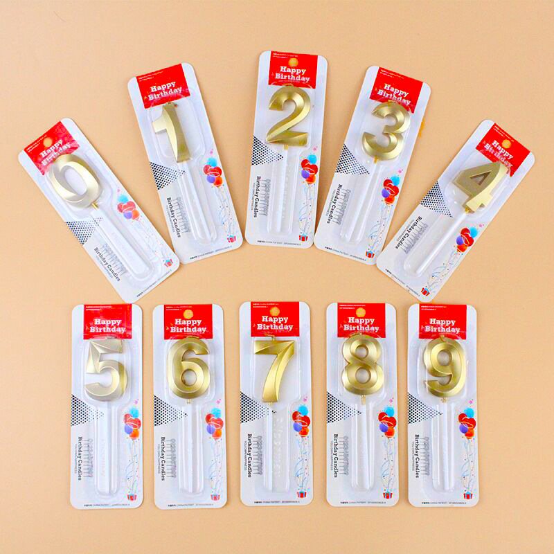 cake decorating supplies High Quality Paraffin Wax Birthday Candles Digital Cake Decor for Graduation Packaged in Boxes