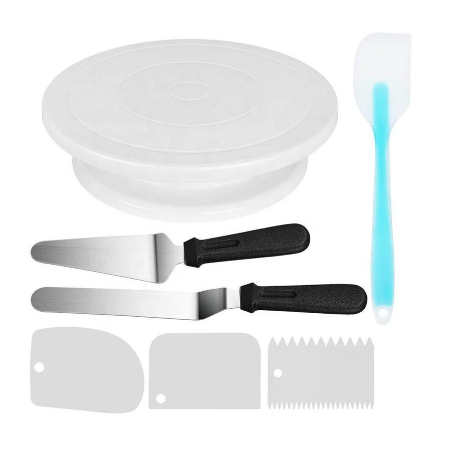 Manufactures Hot Sale Cake Tools Set 12 Pcs Baking Supplies Turntable Stand Cake Decorating Supplies Kit
