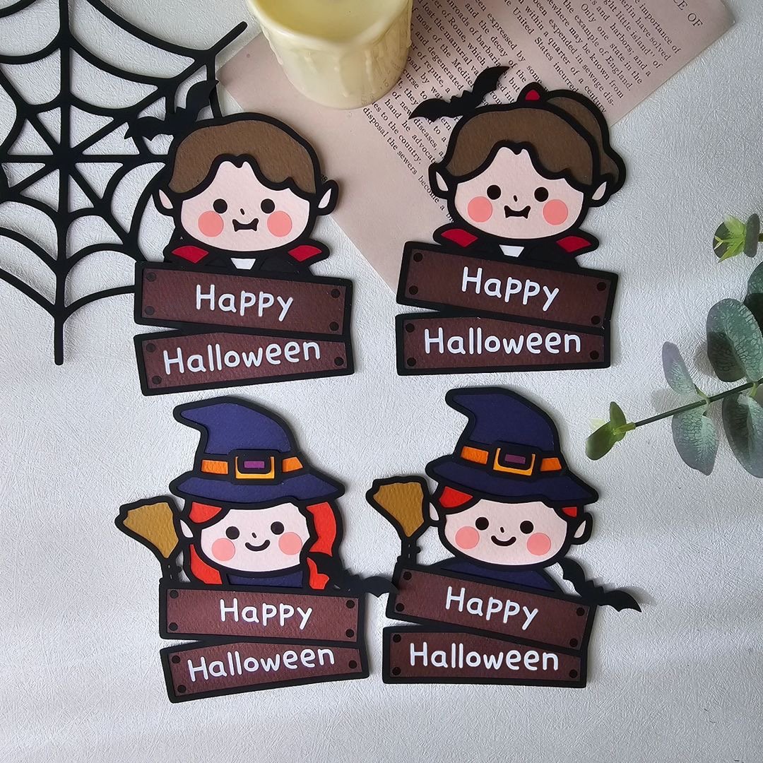 New paper halloween pumpkin cake decoration party supplies halloween cake topper