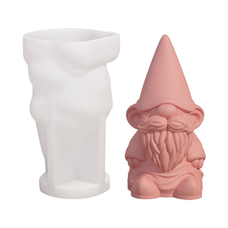 Faceless Fairy Tale Dwarf Decorative Candle Soap Mold DIY Handmade Plaster Diffuser Stone 3D Four-style Silicone DIY Craft Mold