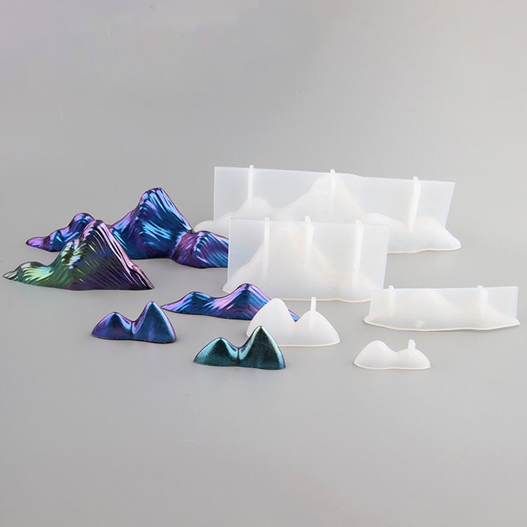 YS DIY Pen Holder Silicone Candle Mould Mountain Shaped Pen Storage Holder Table Home Decoration Ornament Mold Jewelry Making