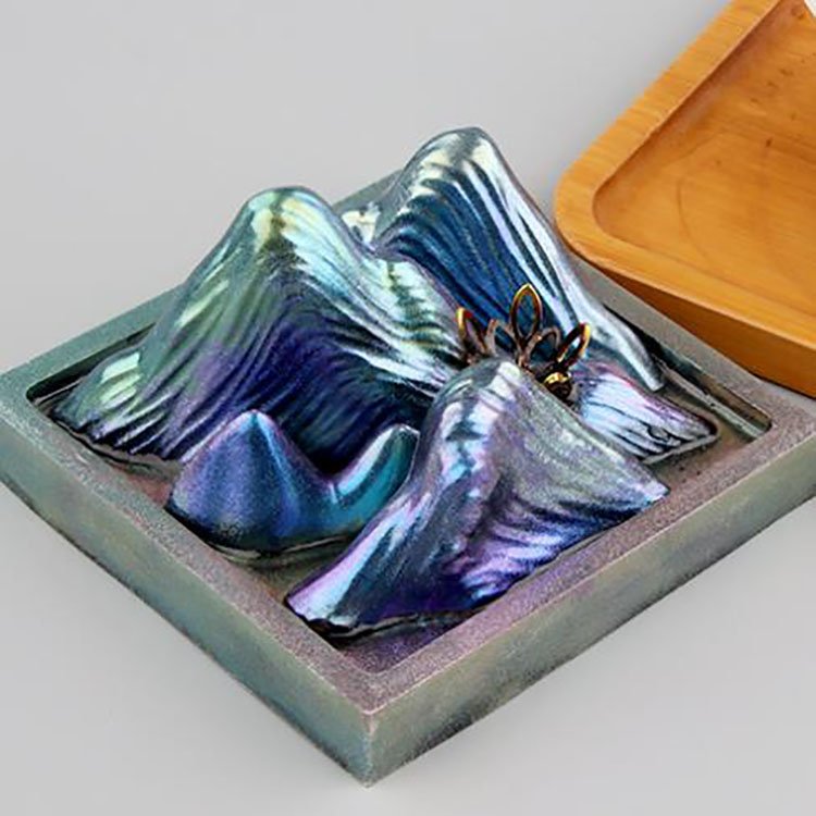 YS DIY Pen Holder Silicone Candle Mould Mountain Shaped Pen Storage Holder Table Home Decoration Ornament Mold Jewelry Making