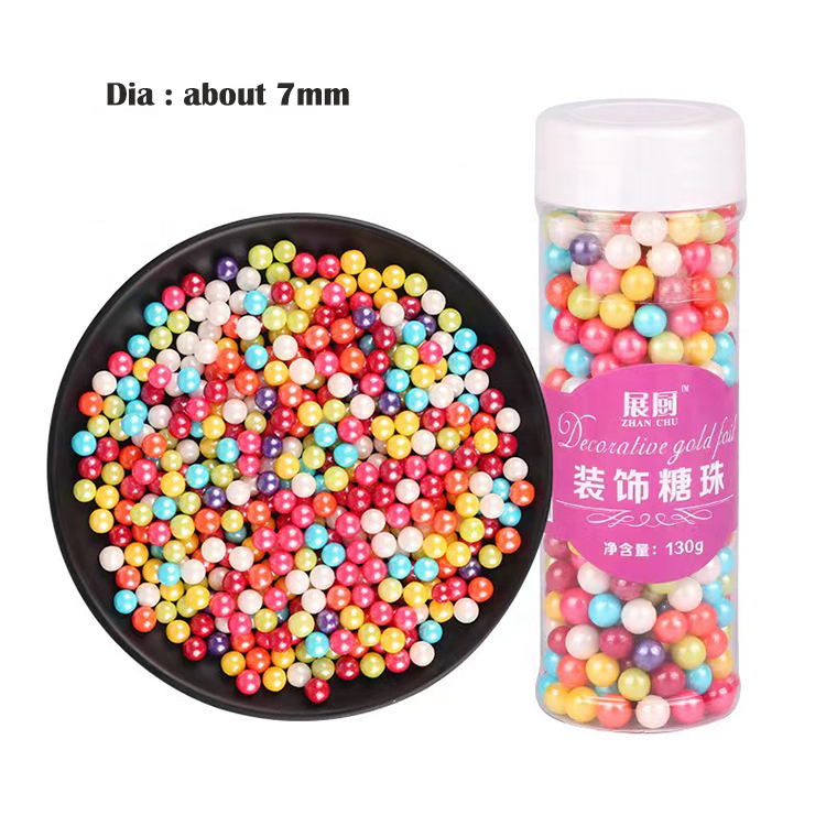 Wholesale 130g Colorful Cake Sprinkles Edible Sugar Bead for Candy Cookies Decoration