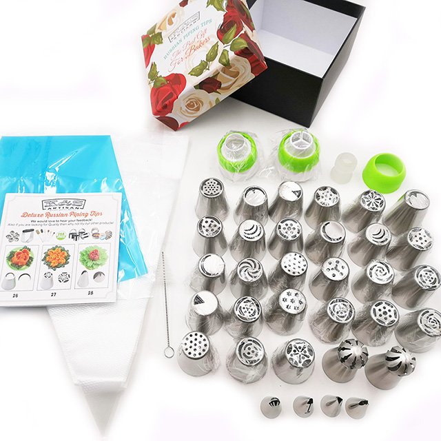 304 Stainless Steel Russian Piping Tips Set for Cake Decorating Set