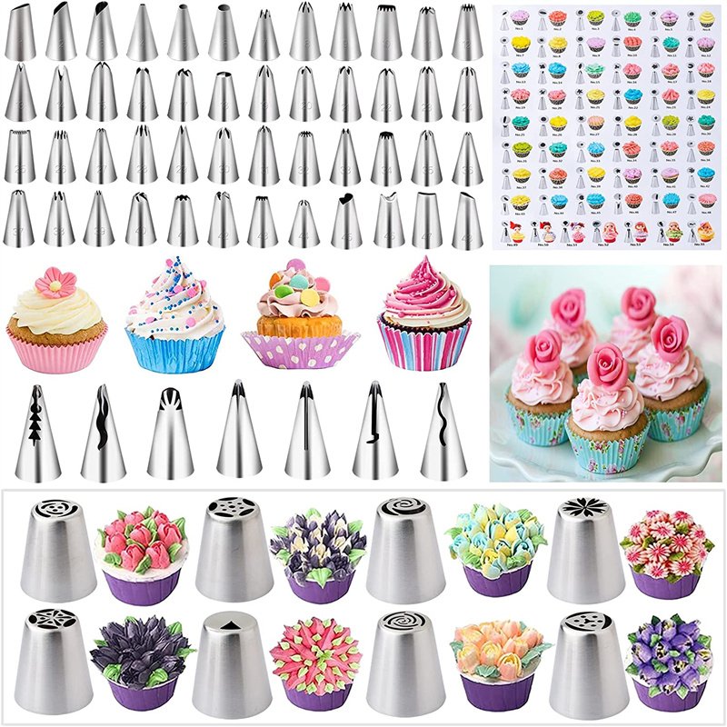 305pcs cake decorating supplies kit cake pan turntable stand piping tips set custom cake tool set with baking