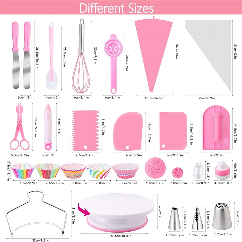 305pcs cake decorating supplies kit cake pan turntable stand piping tips set custom cake tool set with baking