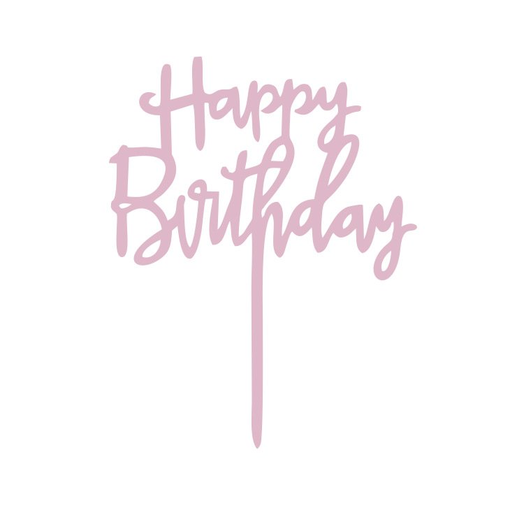 Factory Direct Happy Birthday Letter Acrylic Card happybirthday Handwritten Letter Insert Baking Cake Decoration