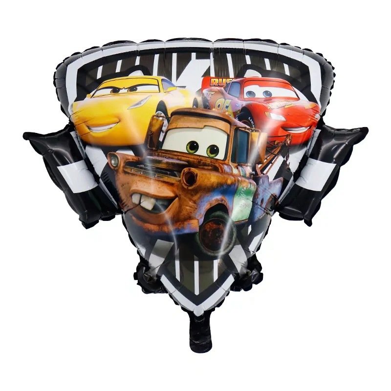 Wholesale Car Balloon Set Big Face Car Shield themed children's birthday arrangement cartoon balloons