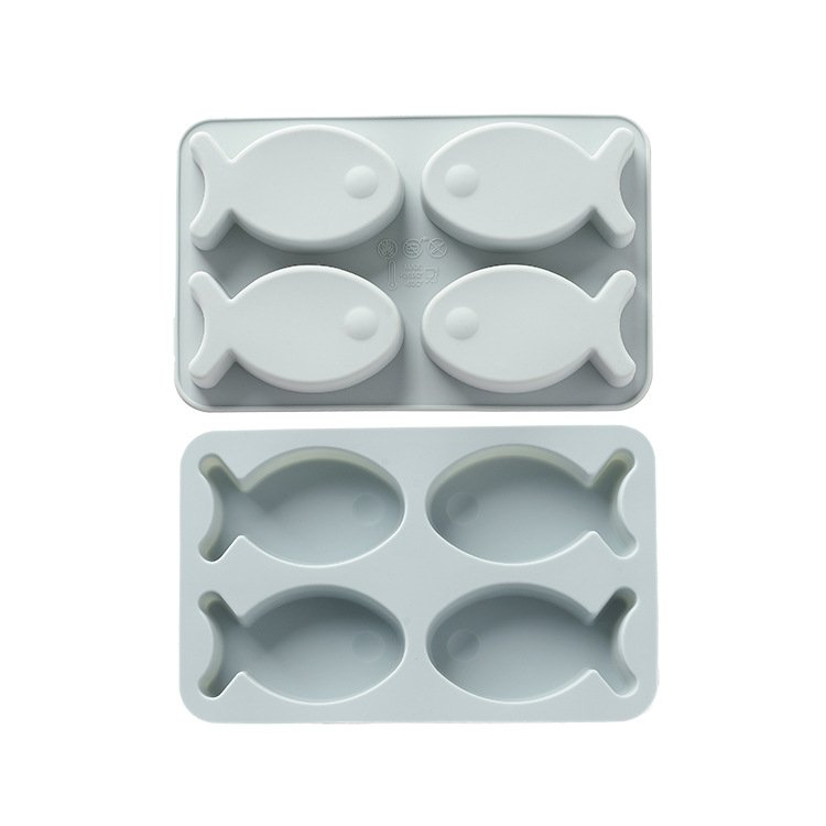 YS DIY Cute Fish Soap Candle Mold Silicone Baking Candy Biscuit Chocolate Fondant Mould Cake Decorating Tools Ice Cube Tray Tool
