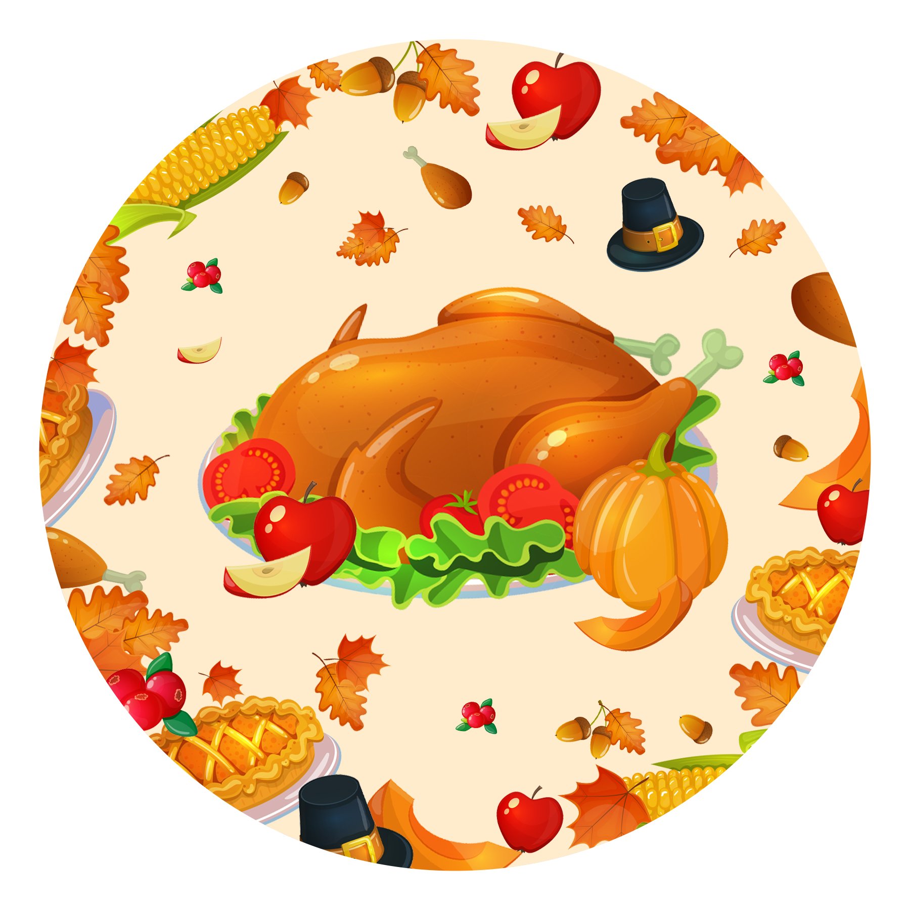 Custom Thanksgiving Turkey Maple Leaf Theme Party Decoration Set Includes Festive Paper Plates Wedding Christmas Valentine's Day