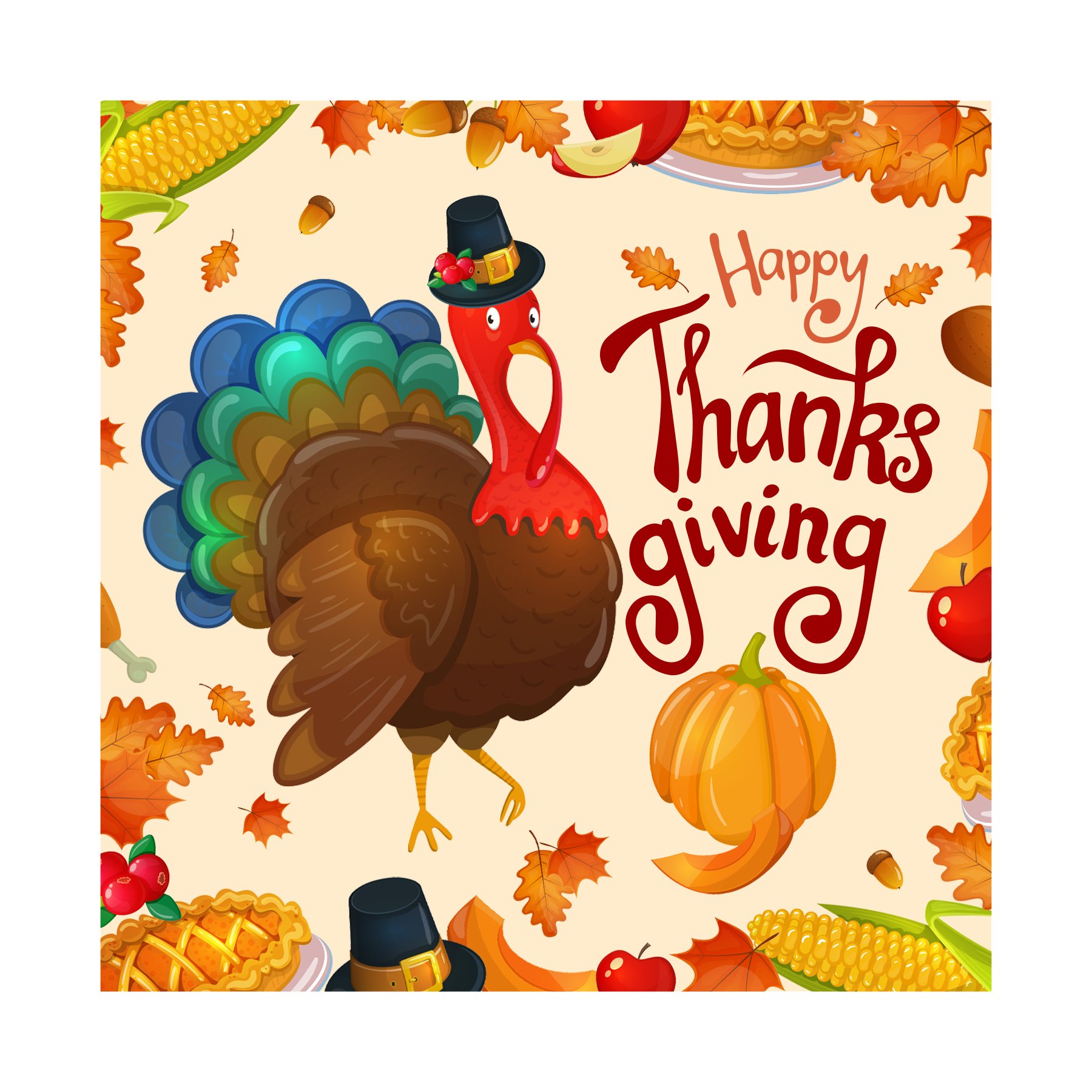Custom Thanksgiving Turkey Maple Leaf Theme Party Decoration Set Includes Festive Paper Plates Wedding Christmas Valentine's Day