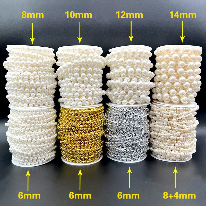 Promotion 6-14mm ABS White Plastic Pearl Cake Decorating Supplies Wedding Scene Decoration Artificial Pearl Decoration Wholesale