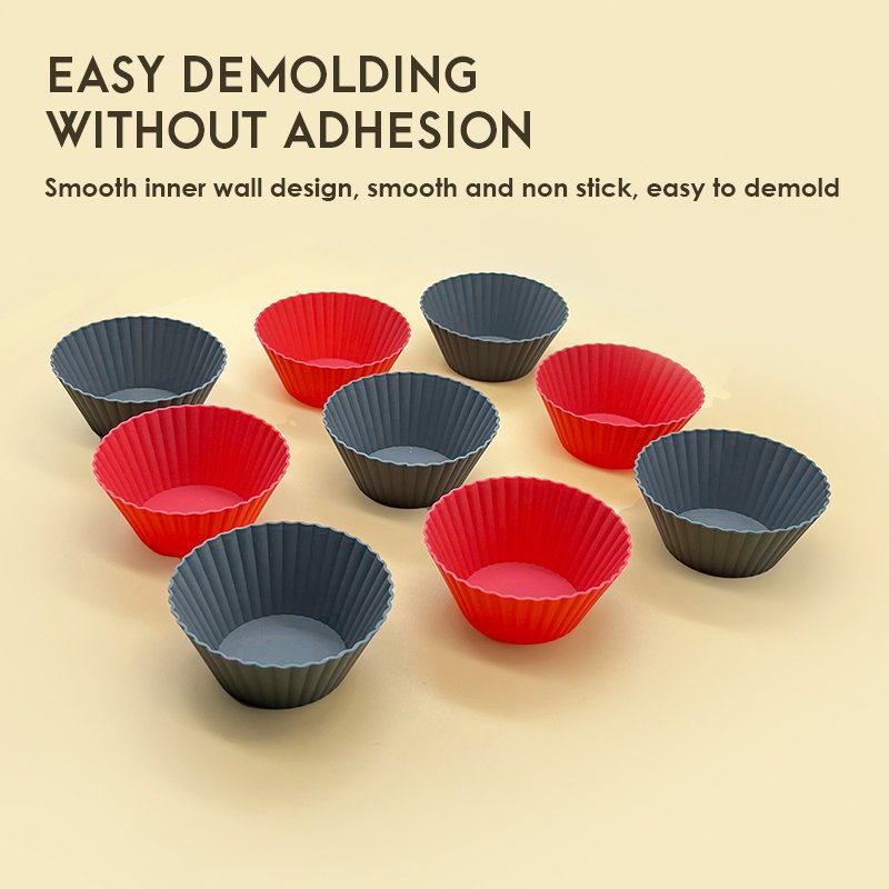 Gift Factory Price Round Silicone Cake Baking Mold Fondant Decorating Silicone Cupcake Liners Tools Chocolate Cake Mould