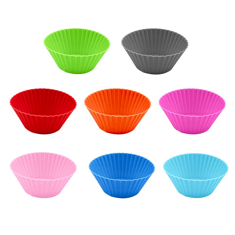 Gift Factory Price Round Silicone Cake Baking Mold Fondant Decorating Silicone Cupcake Liners Tools Chocolate Cake Mould