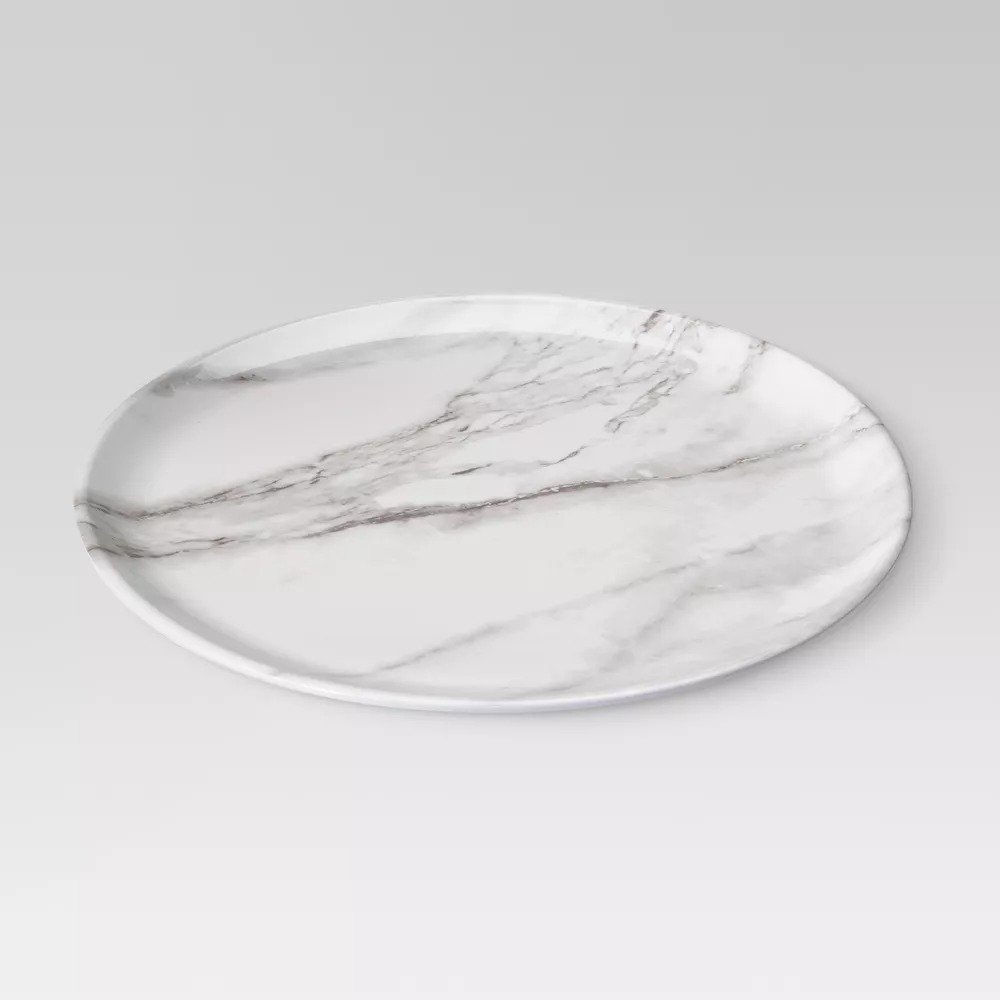 Marble Serving Plate Round Shape Premium Quality Tabletop Decorative Serving-ware Kitchen Essential Hot Sell Stone Plate