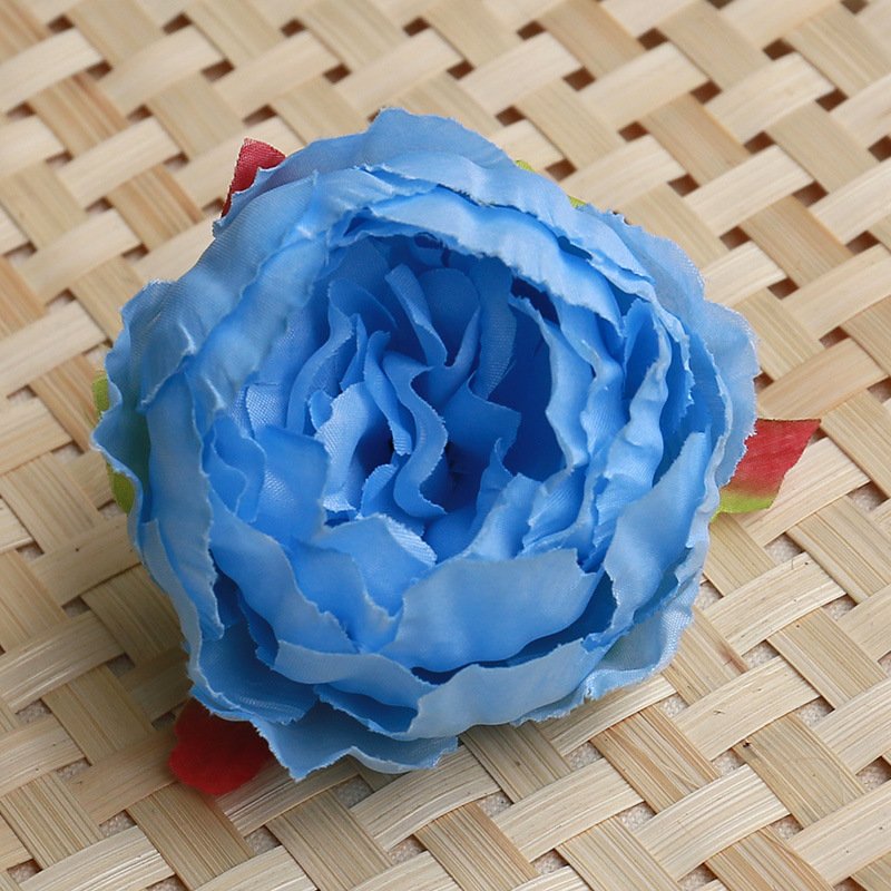 Simulated Rose Flower Head 8cm Peony Cake Accessories DIY Colorful Artificial Flower Wall Wedding Party Home Decoration Props