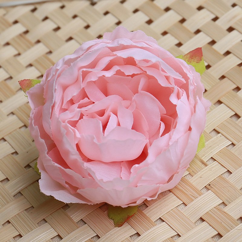Simulated Rose Flower Head 8cm Peony Cake Accessories DIY Colorful Artificial Flower Wall Wedding Party Home Decoration Props