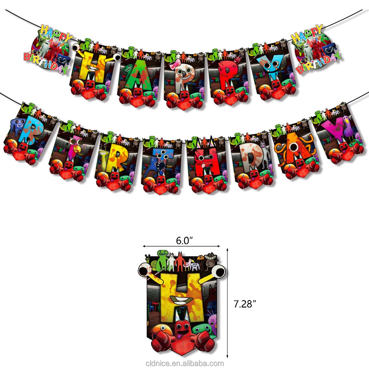 Nice Garten of Banban Birthday Party Decoration Cartoon Banner Cake Toppers Baby Shower Decorations Ballons for Birthday Party
