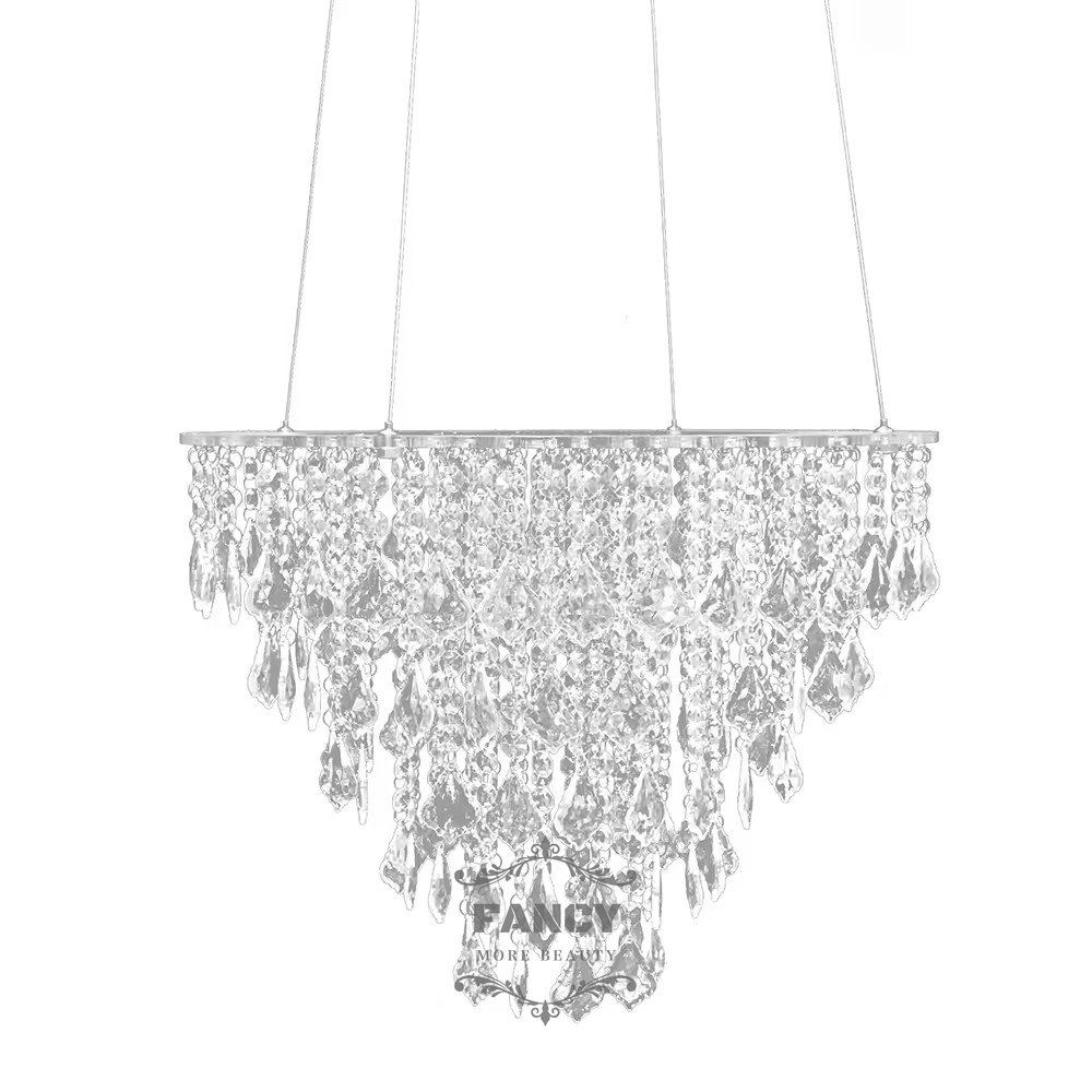 Romantic Acrylic Swing Cake Stand Crystal Chandelier Style Cake Stand Wedding Party Decoration