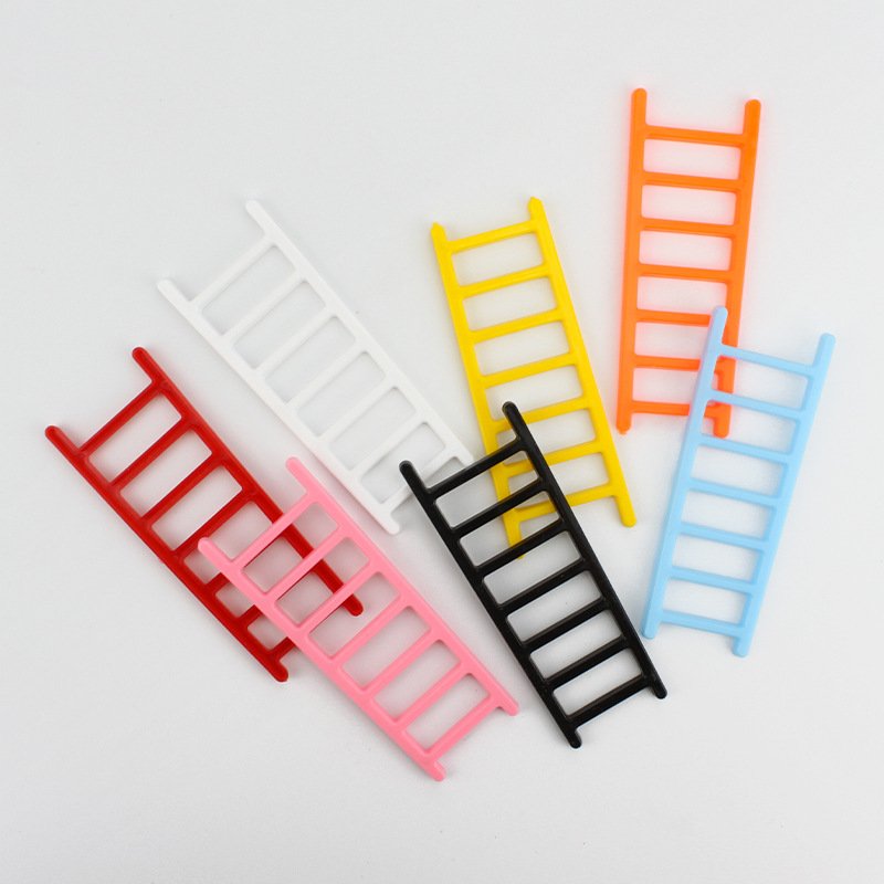 Plastic Colorful Mini Ladder Cake Toppers for Children's Birthday Party Cake Decorations Supplies