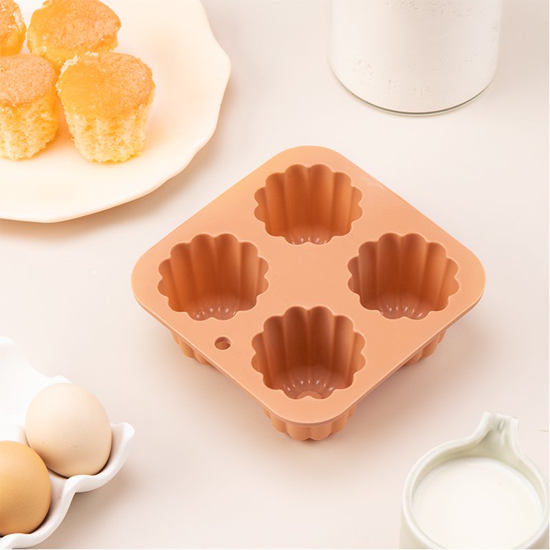 Custom BPA Free Food Grade Silicone Baking Mold Round Orange Cake Puck Mold