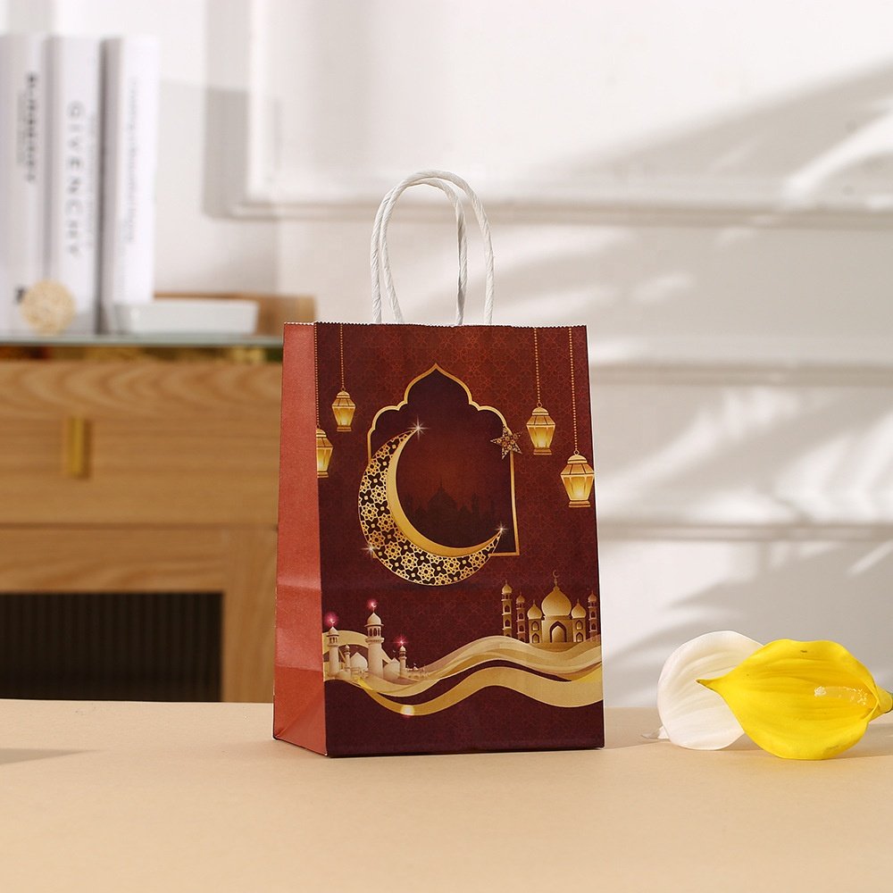MorSun Mubarak Goodie Bag Gift Bag for Ramadan Mubarak Eid Event with Handle