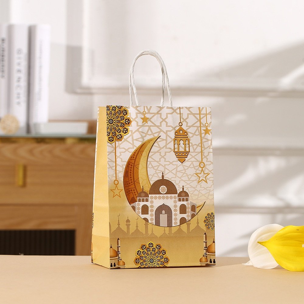 MorSun Mubarak Goodie Bag Gift Bag for Ramadan Mubarak Eid Event with Handle