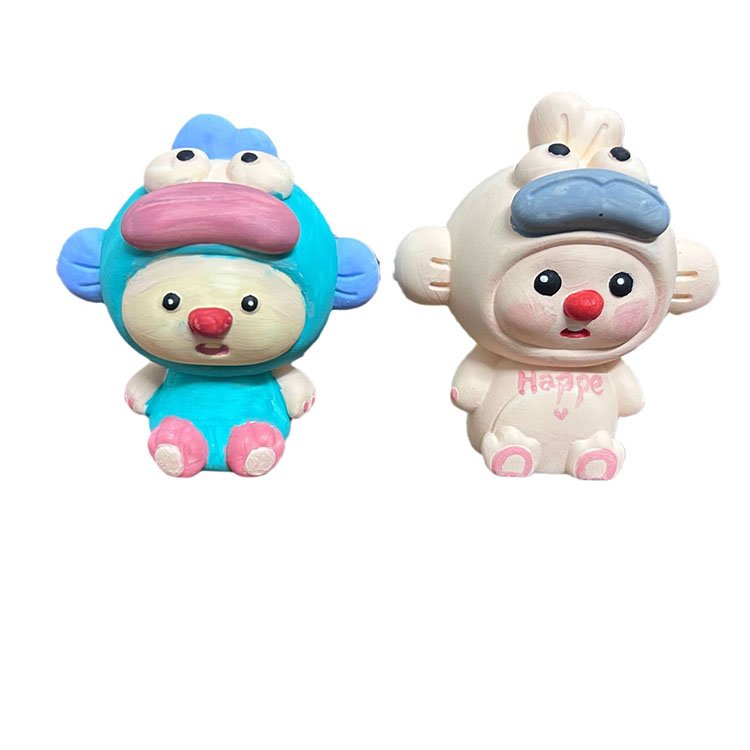 Three-dimensional Cartoon Candle Silicone Mold DIY Key chain Gypsum Doll Mold Aromatherapy Candle Ornament Children's Toy Gifts
